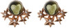 Star Earrings with Moldavite