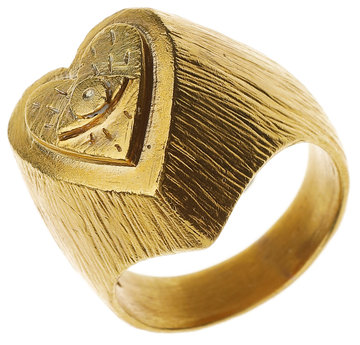 Seal Heart Ring with Eye