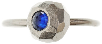 Square Sphere Engagement Ring
