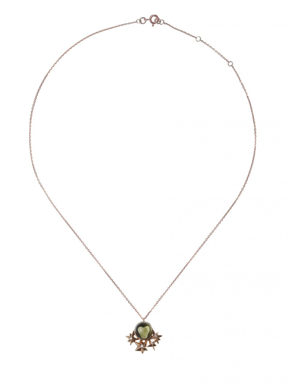 Star Necklace with Moldavite