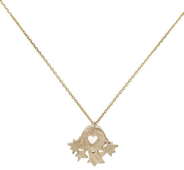 Star Necklace with Rose Quartz
